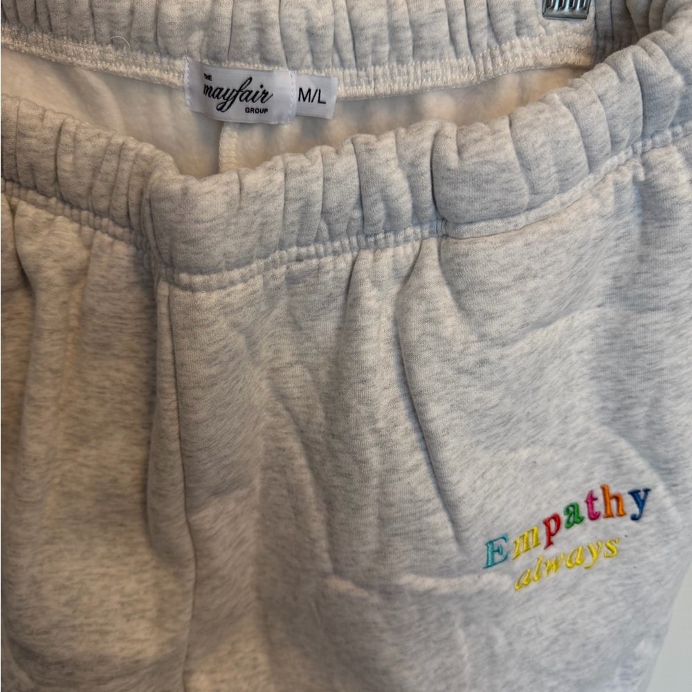 Mayfair Group Empathy Always Gray Sweatpants - Picture 2 of 5